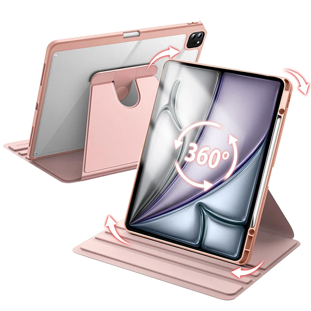 360° Rotating Case for iPad Flip Leather Stand Auto Sleep/Wake Protective Smart Case Funda Cover