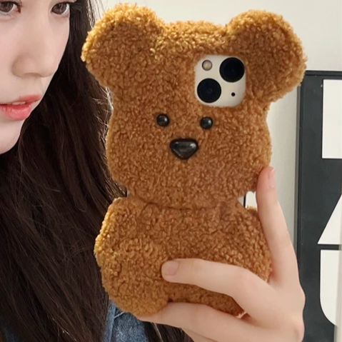 Cute Furry Teddy Dog iPhone case