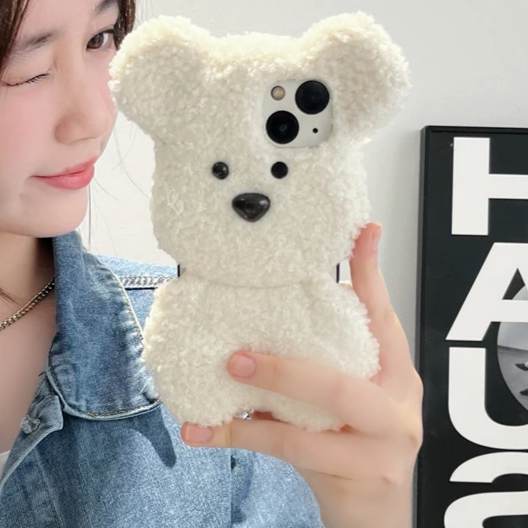 Cute Furry Teddy Dog iPhone case