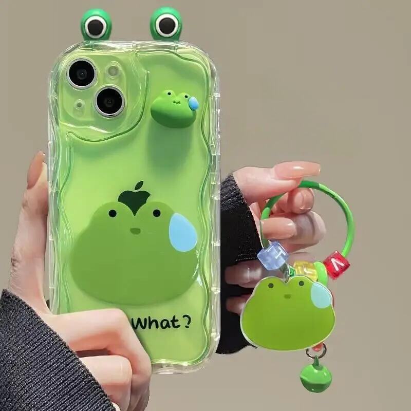 3D Ear Panda Frog Phone Case For IPhone | Soft Silicone Etui