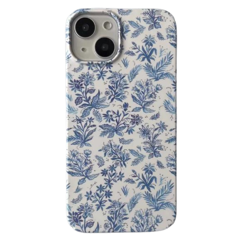 Exquisite Blue and White Porcelain Flower Phone Case with an Exclusive Design