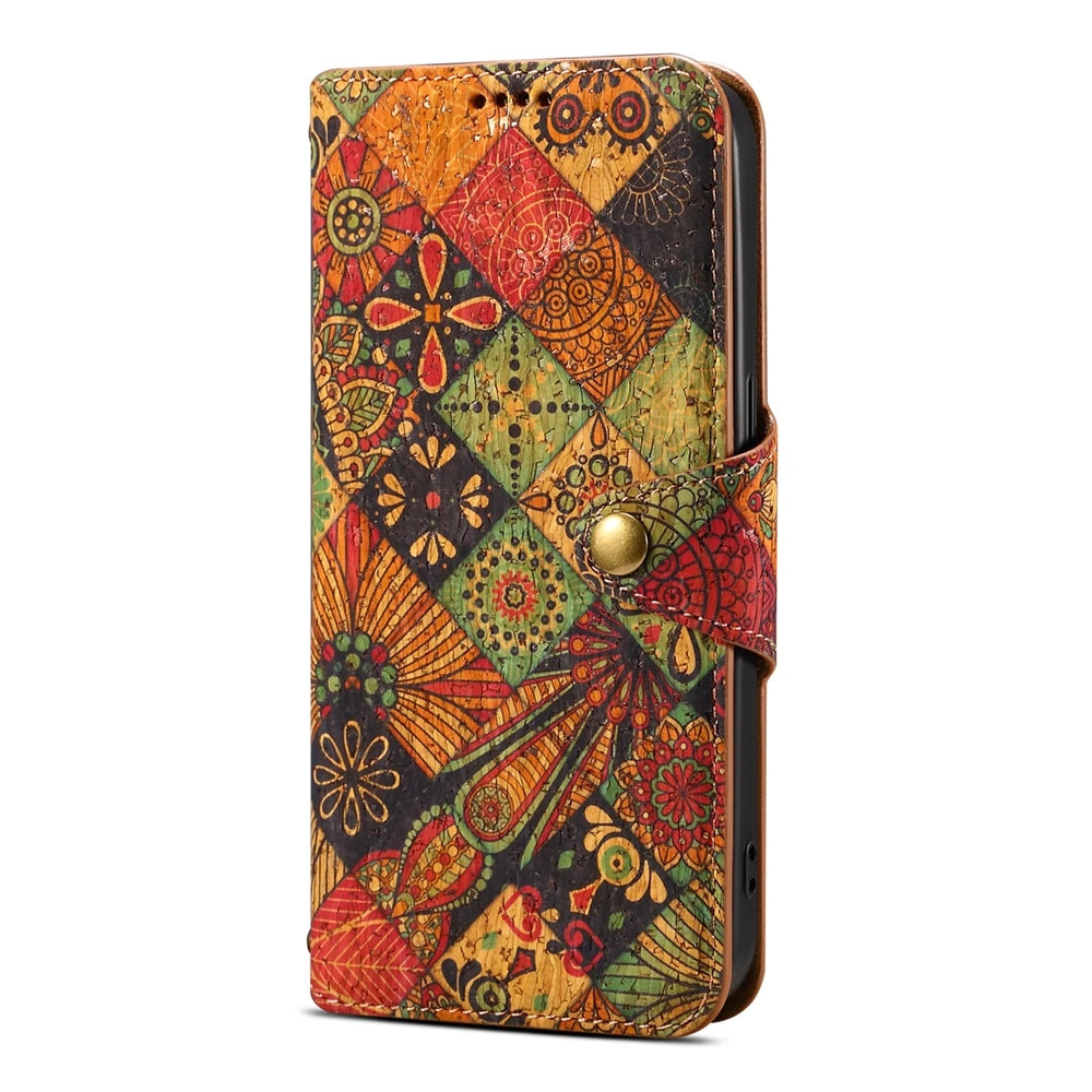 Leather Wallet Four Seasons Totem Phone Case for iPhone High Quality Flip PU Cover Case