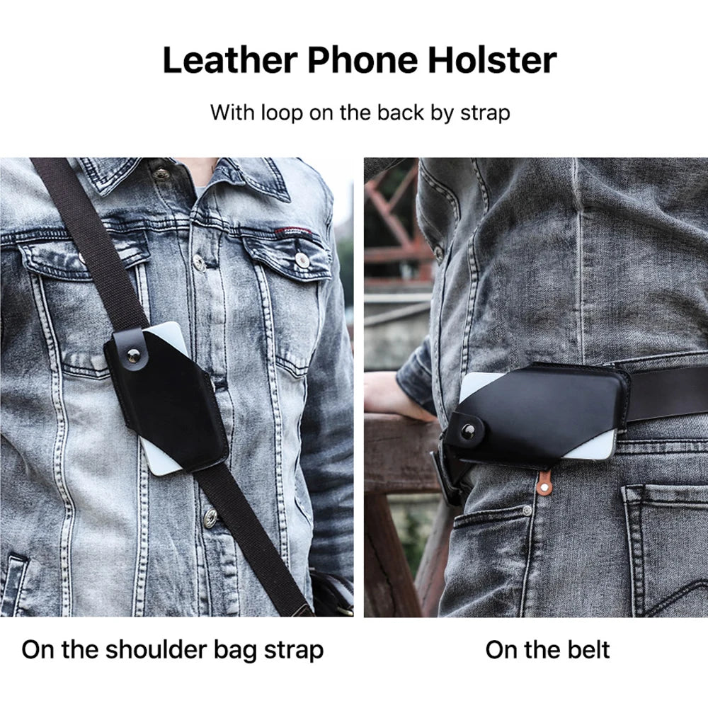 Cow Leather Phone Pouch Case For iPhone | Cover Waist Belt Clip Holster Bags