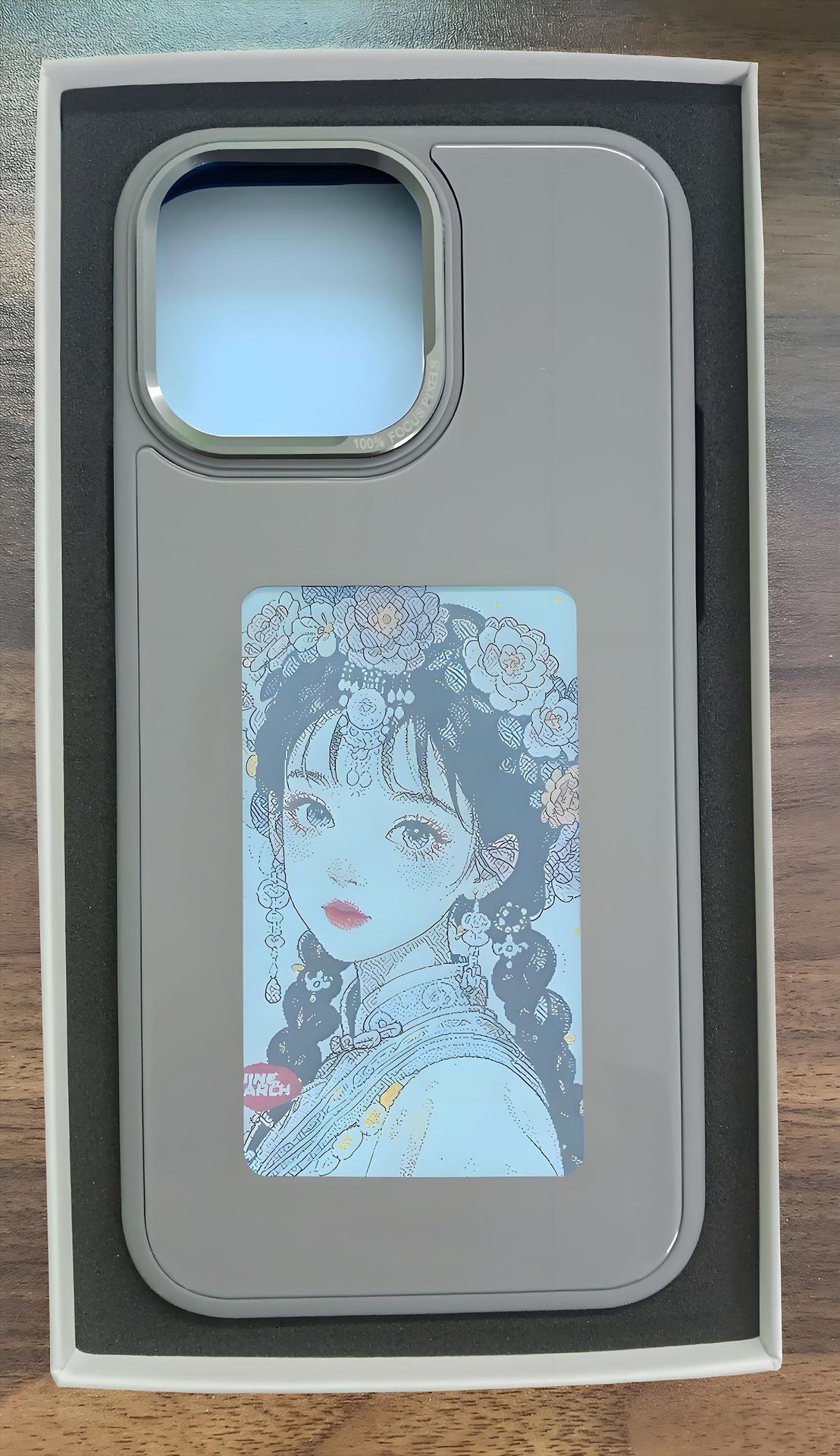 New High end E-Ink screen Phone case For iPhon, Couple Family Photo DIY Pattern Screen projection shell