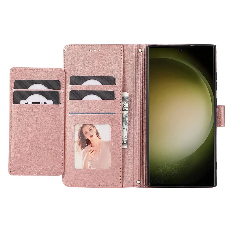 Mirror Wallet Flip Case For Samsung Galaxy S Series