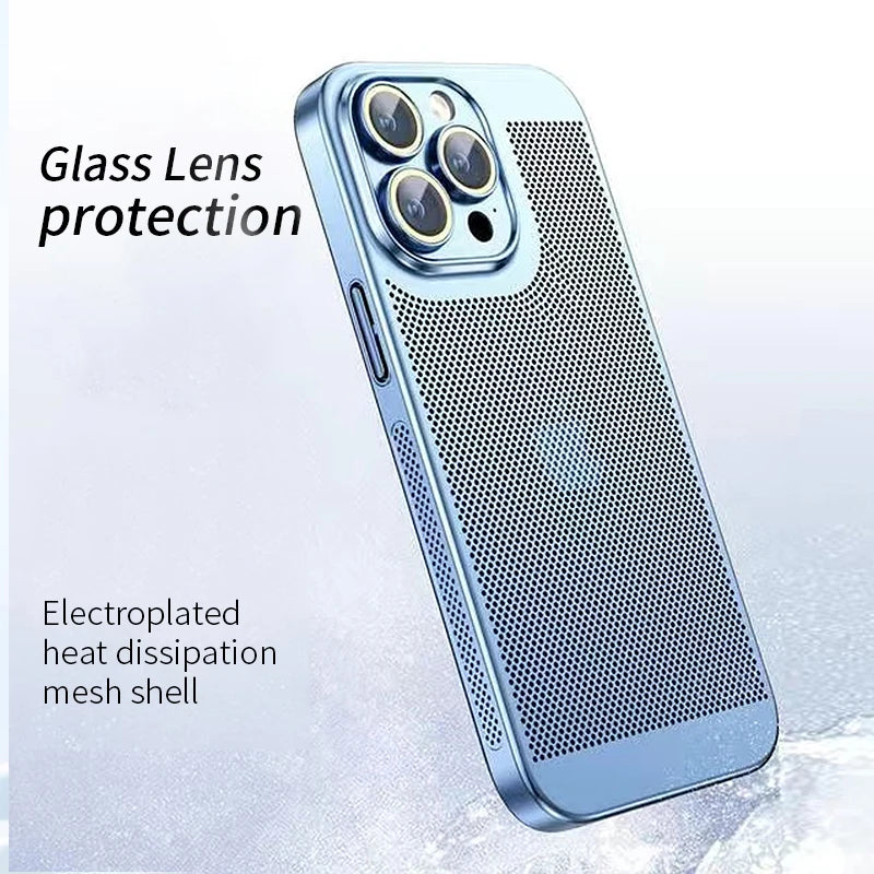 Cooling Hollow Phone Case For iPhone | Heat Dissipation Electroplated Cover