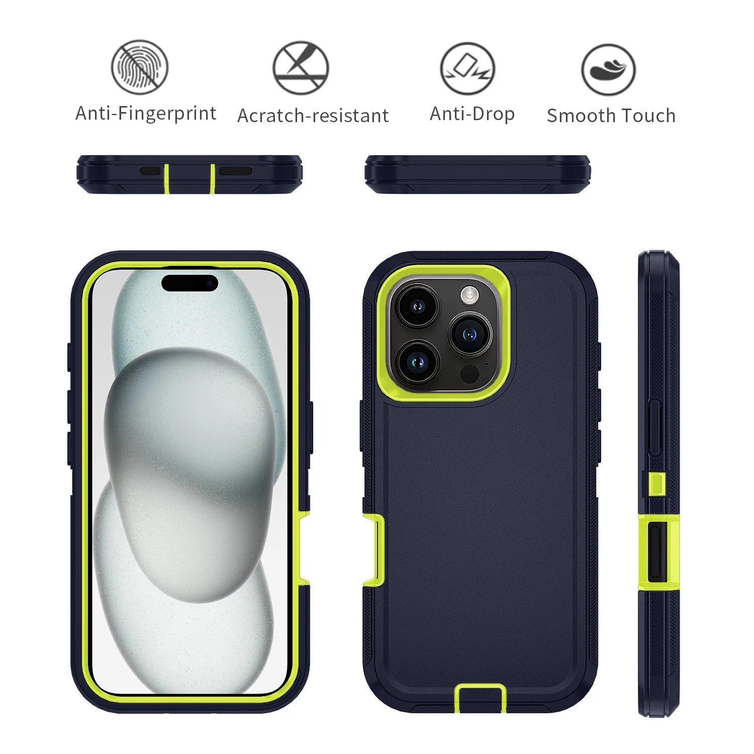 Armor Shockproof Defender Phone Case For iphone | Hard PC+TPU Back Cover