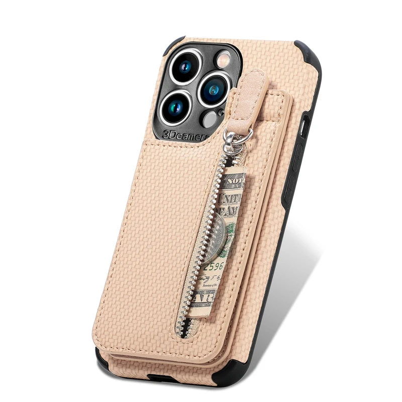 Card Pocket Wallet Case for Samsung Galaxy A Series Kickstand Cover