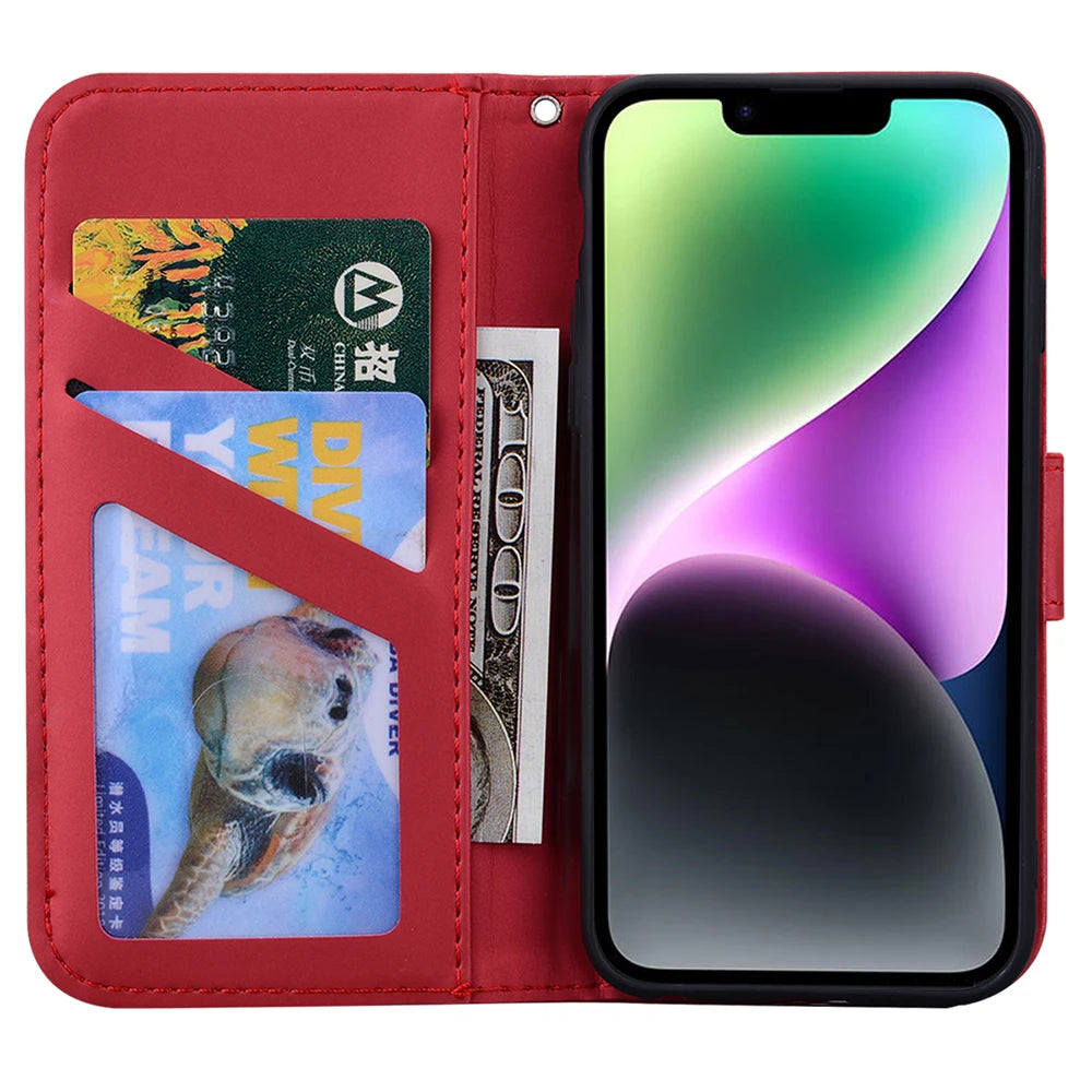 Lovely Phone Case For Apple iPhone | Flip Wallet Cover Coque