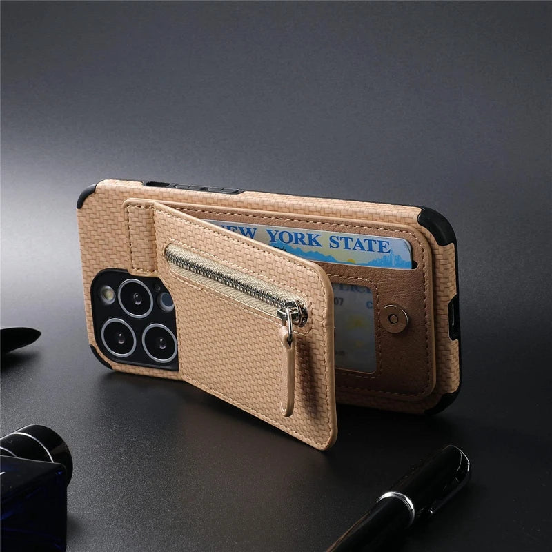 Card Pocket Wallet Case Phone Case for Samsung Galaxy S23 Ultra S23 S22 S21