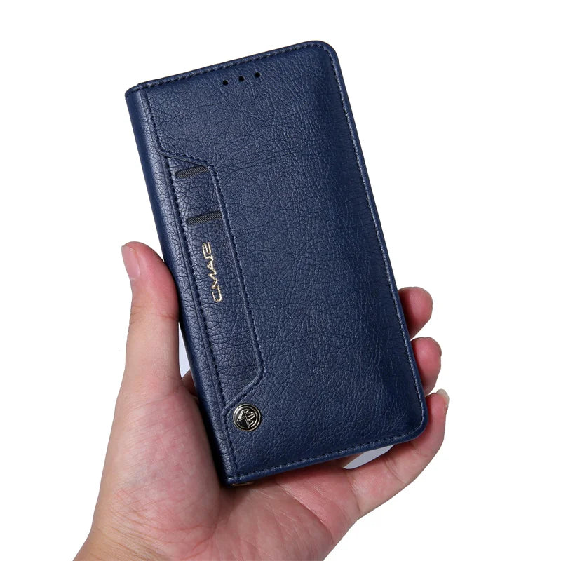 Luxury Leather Wallet Card Slot Holder Phone Case, Flip Cover Protective Case