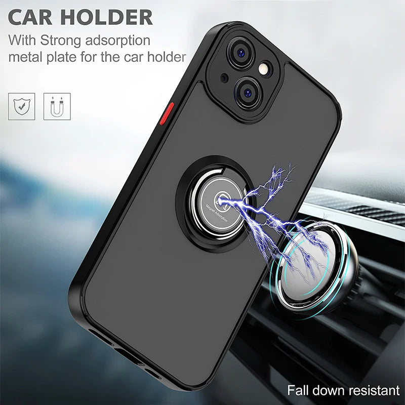 Magnetic Phone Case For iPhone | Multifunctional Ring Holder Protector Protective Shell