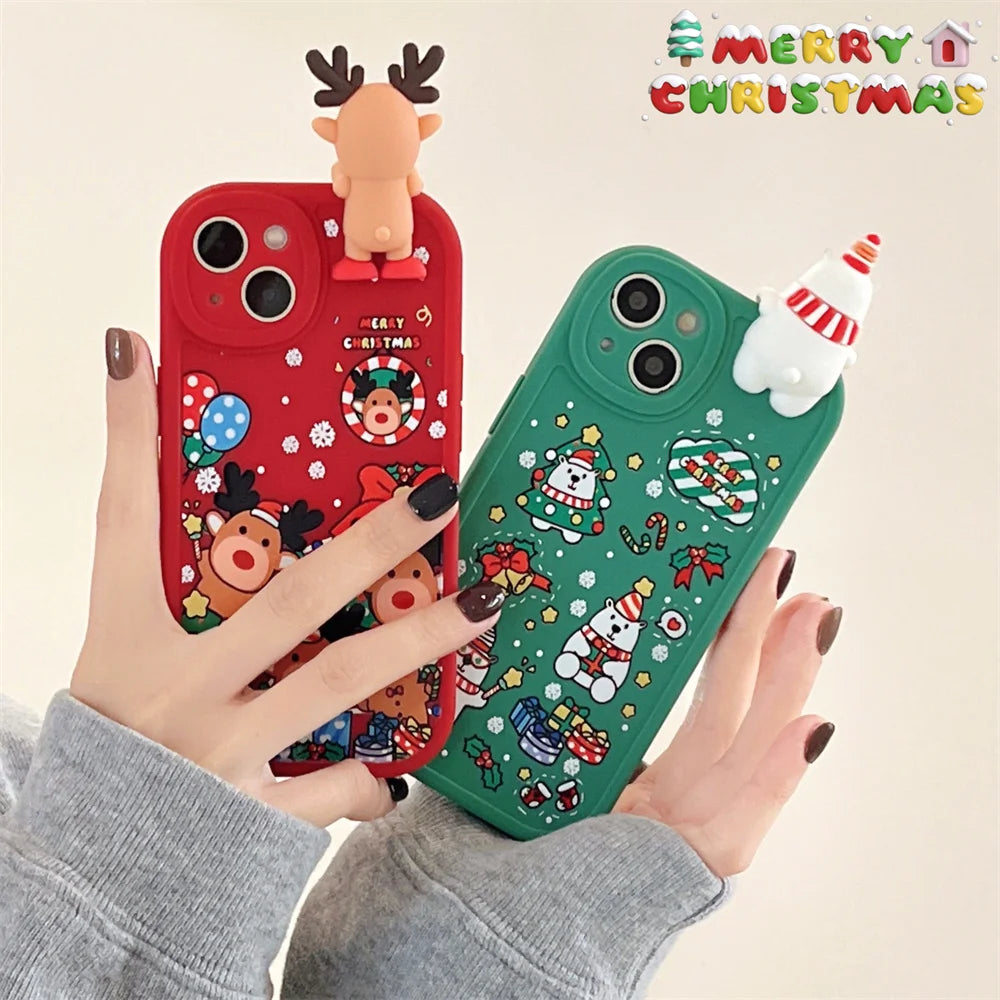 New Year Gifts Snow Elk Merry Christmas Case