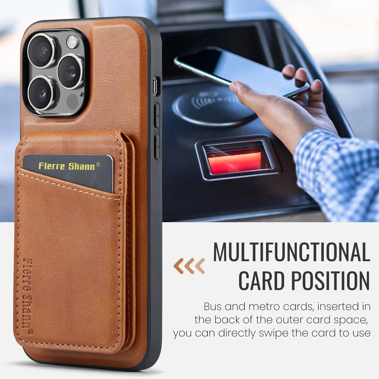 2 In 1 Detachable Magnetic Cards Solt Wallet Leather Case for iPhone  Vertical Bag Pocket Cover