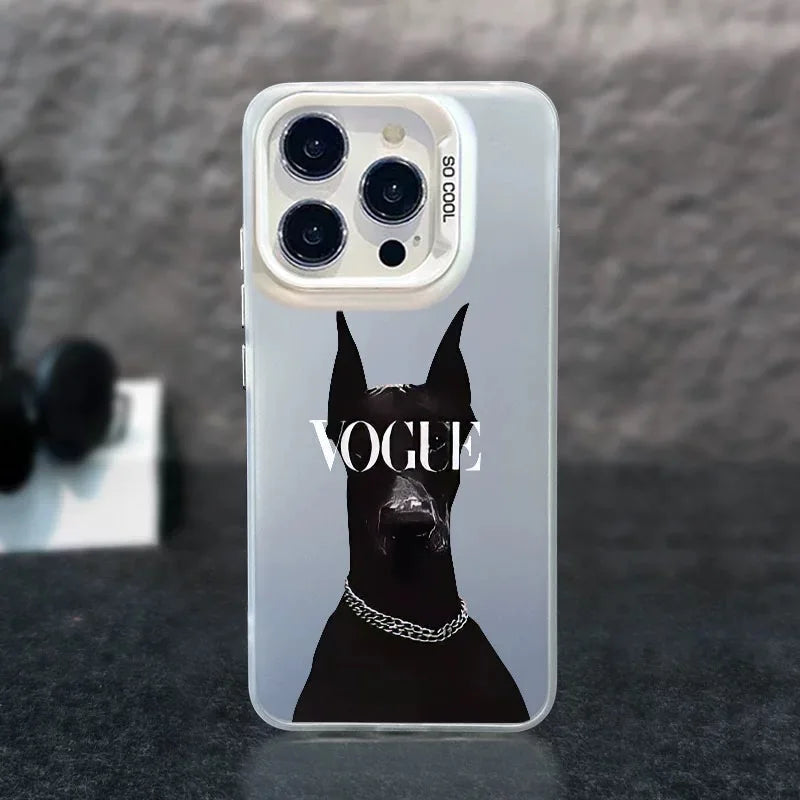 For iphone Clear Vogue Design Phone Case Cover