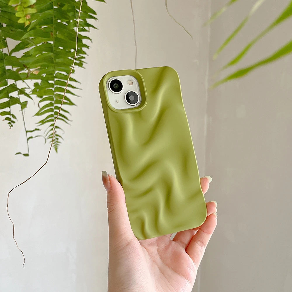 Matte 3D Water Ripple Phone Case for iPhone | Cases Shockproof Soft Silicone Back Cover