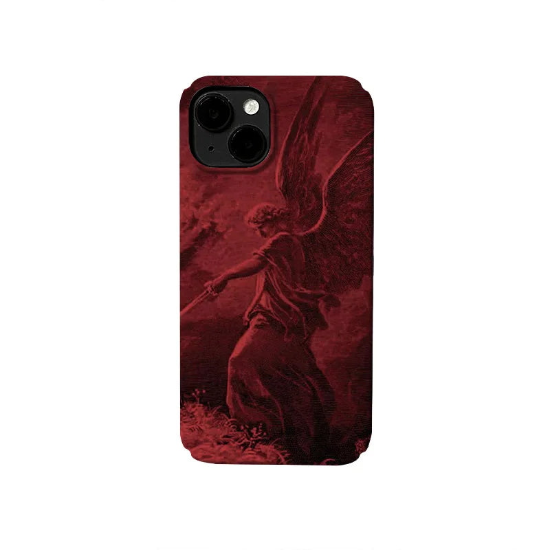 Crime Punishment Red Angel Phone Cases For Iphone  Art Paintings Duricrust Phone Covers For Fashion Angel Fundas