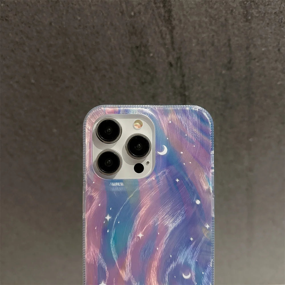 Dreamy  Starry Sky Laser Case For iPhone 14 12 13 11 15 Pro Max