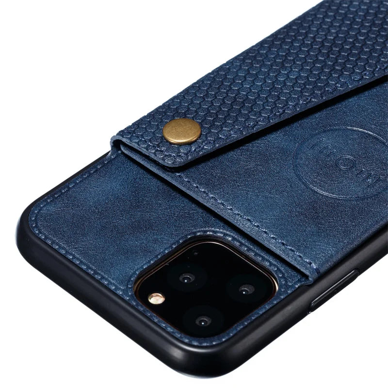 PU Leather Phone Case For iPhone | Card Slot Holder Wallet