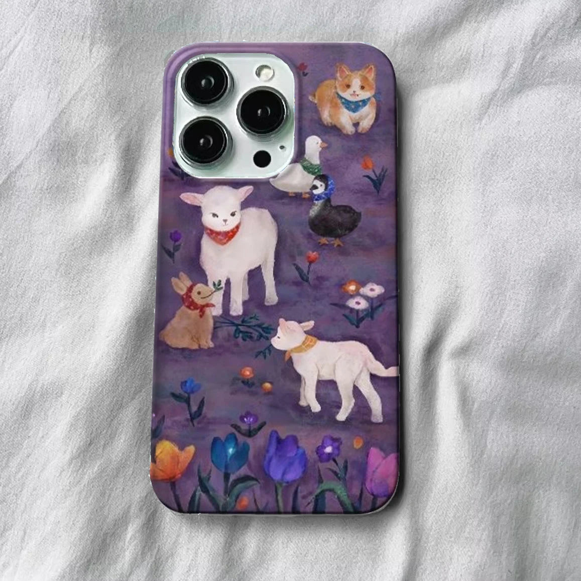 Cartoon Cute Lamb Case for IPHONE | Acrylic Hard Mobile Phone Cases