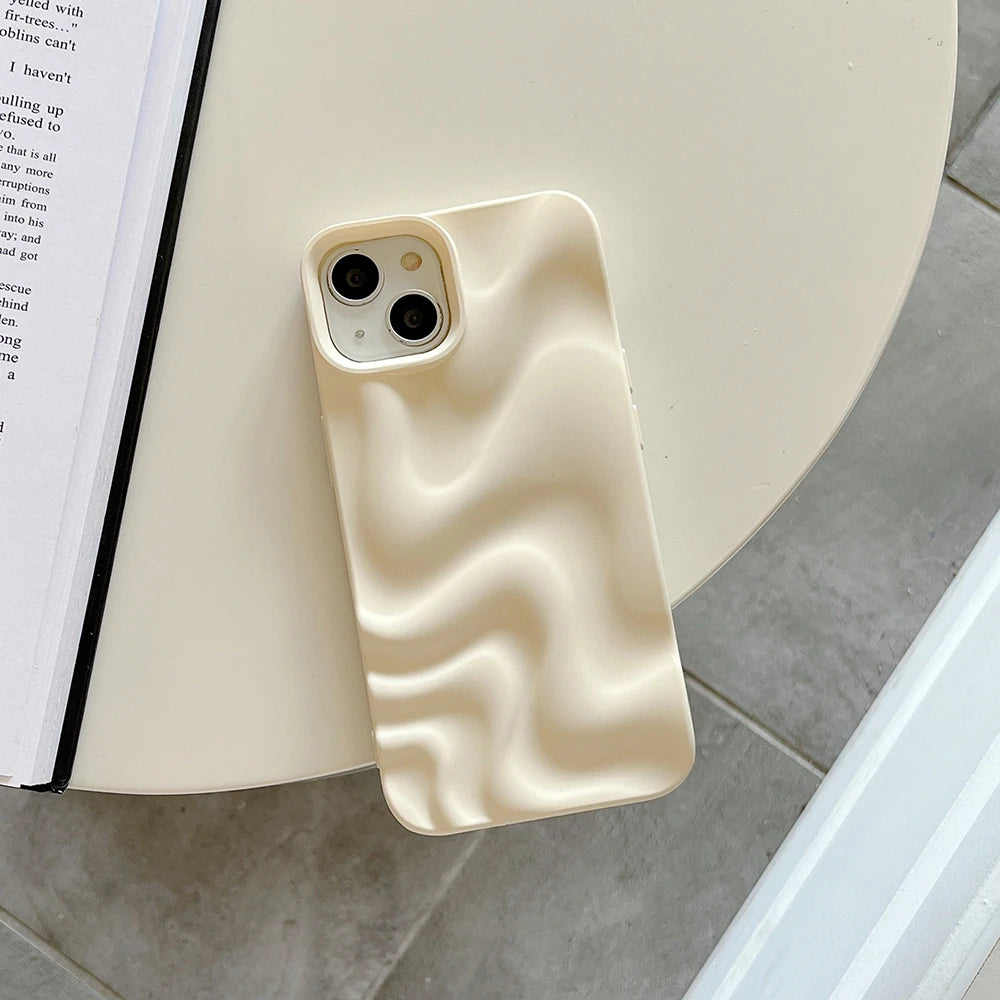 Matte 3D Water Ripple Phone Case for iPhone | Cases Shockproof Soft Silicone Back Cover