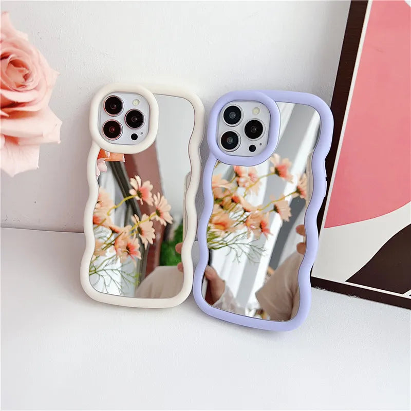 Candy Color Mirror Phone Case For iphone Silicone Soft TPU Back Cover