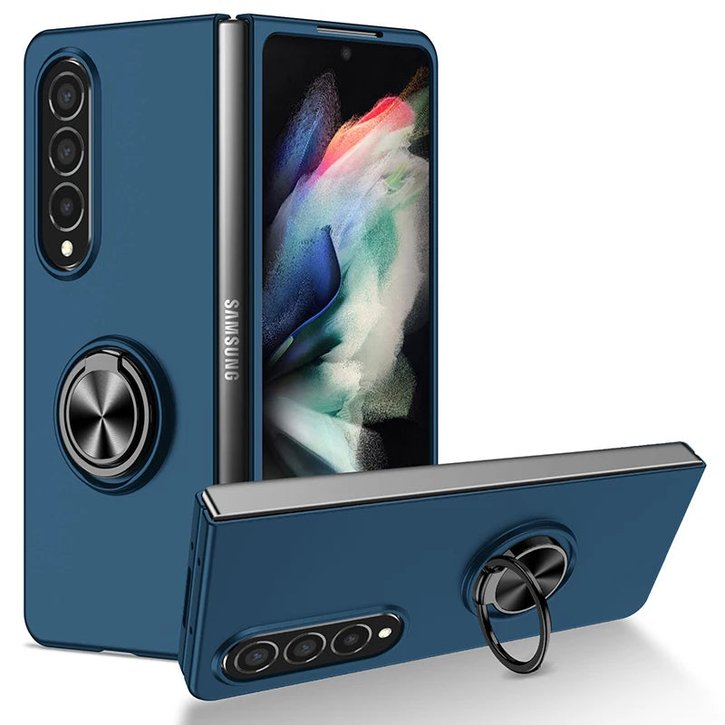 Magnetic Ring Kickstand Bracket Armor Phone Cover for Galaxy Z Fold