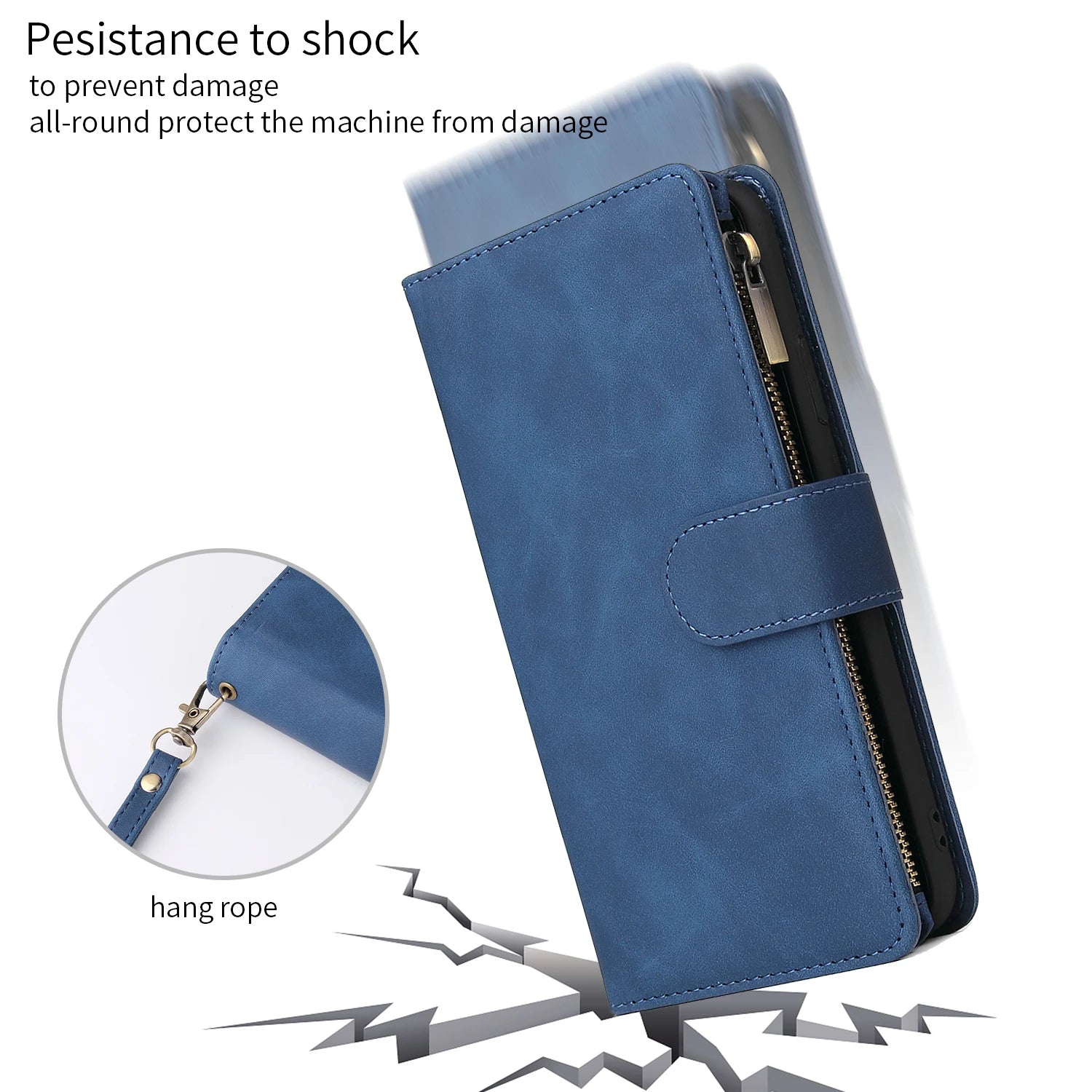 Business Leather Cases Card Slot Zipper Wallet Phone Case DK For Samsung Galaxy S Series