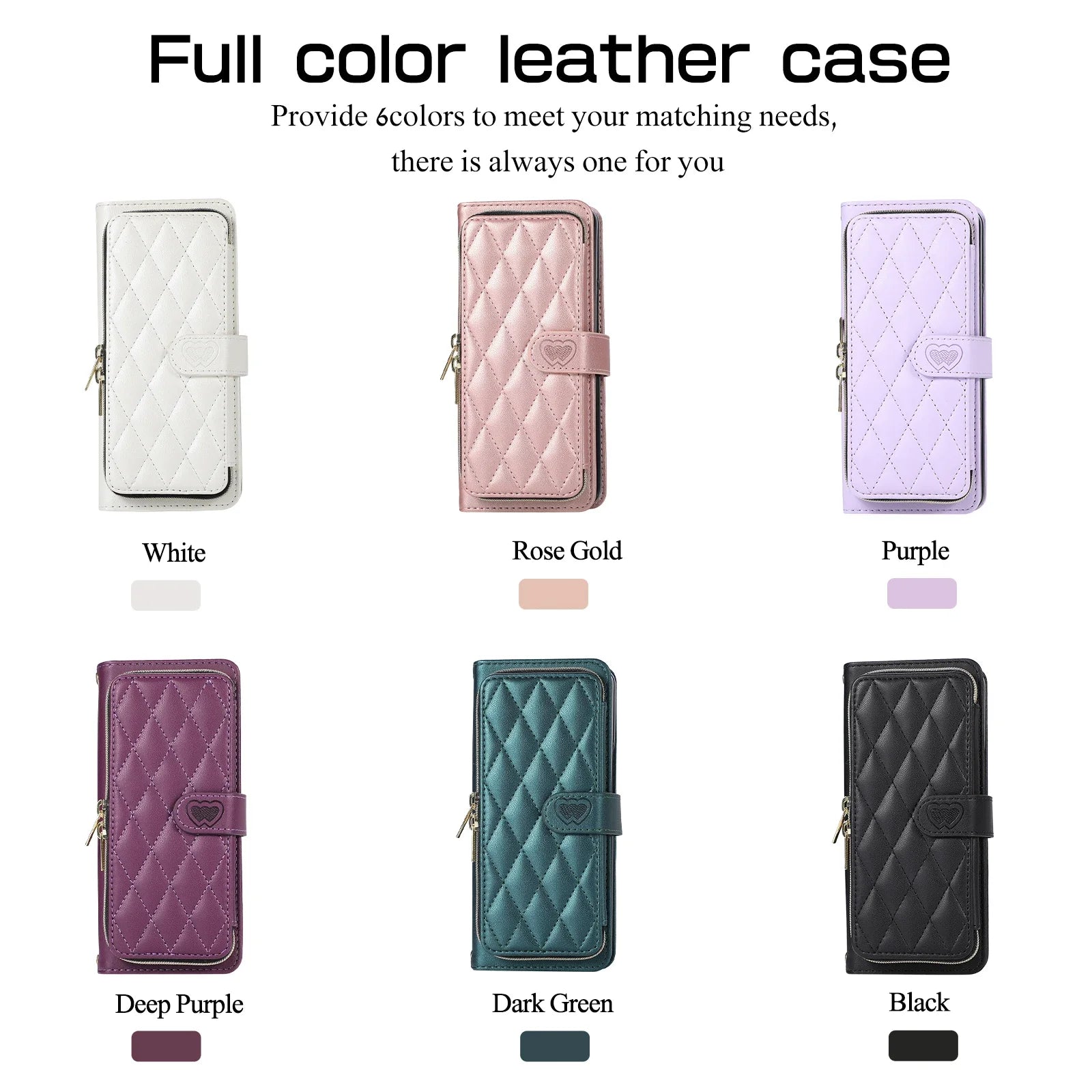 Crossbody Lanyard Leather Phone Case for Samsung Galaxy Z Fold Wallet with Card Holder Slot Cover