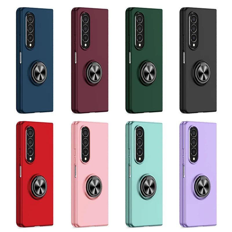 Magnetic Ring Kickstand Bracket Armor Phone Cover for Galaxy Z Fold