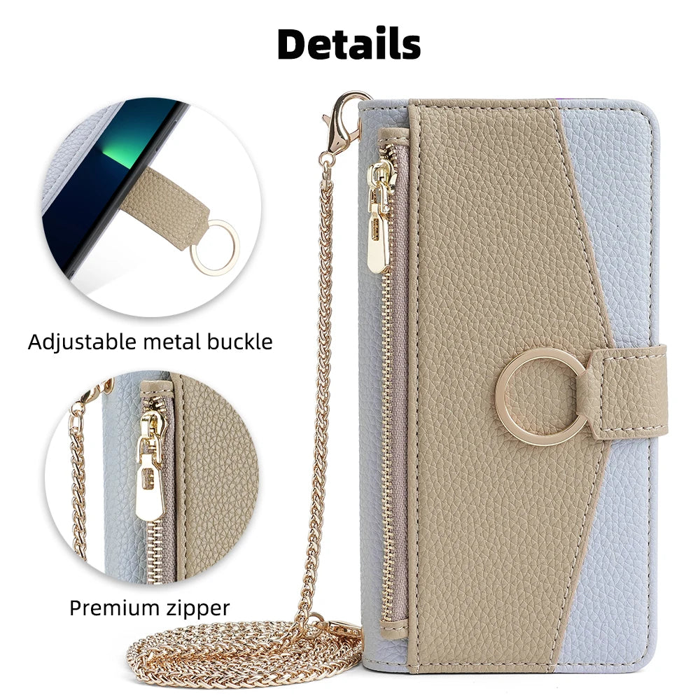 Multi-color Patchwork Fashion Chain Phone Case  for Samsung S Series