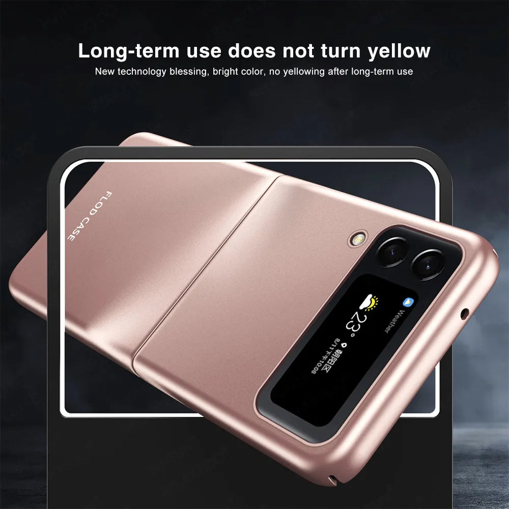 Plain Skin Feel Phone Cover Sumsung Galaxy Z Flip Hard Plastic Shockproof Fundas