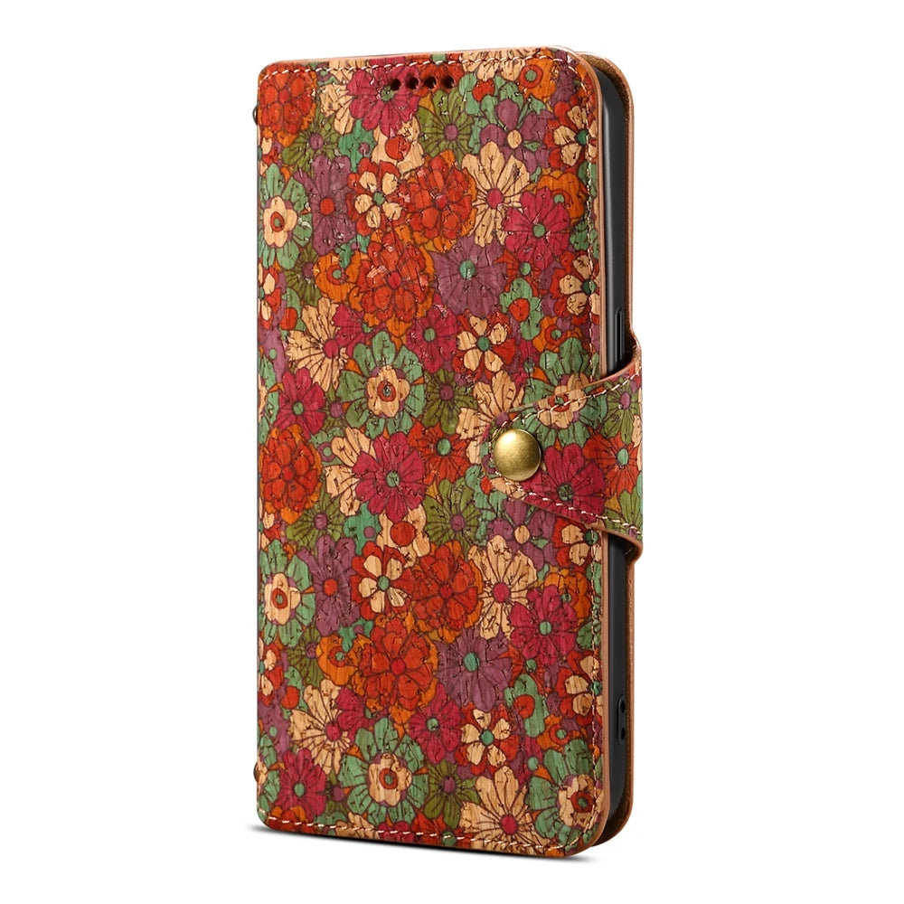 Leather Wallet Four Seasons Totem Phone Case for iPhone High Quality Flip PU Cover Case