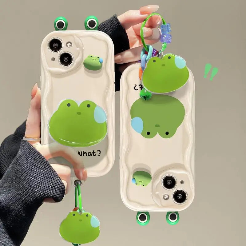 3D Ear Panda Frog Phone Case For IPhone | Soft Silicone Etui