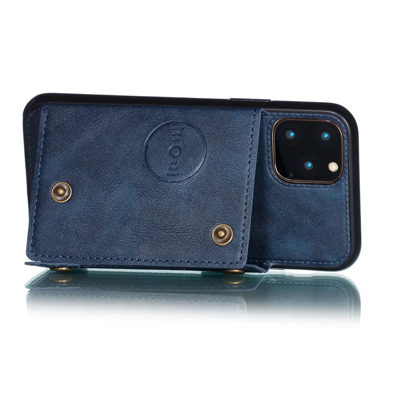 PU Leather Phone Case For iPhone | Card Slot Holder Wallet