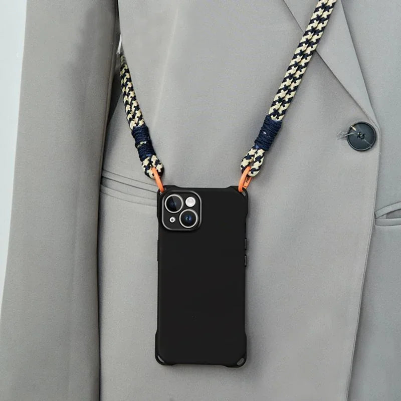 Crossbody Necklace Cord Lanyard Phone Case For iPhone Soft Cover