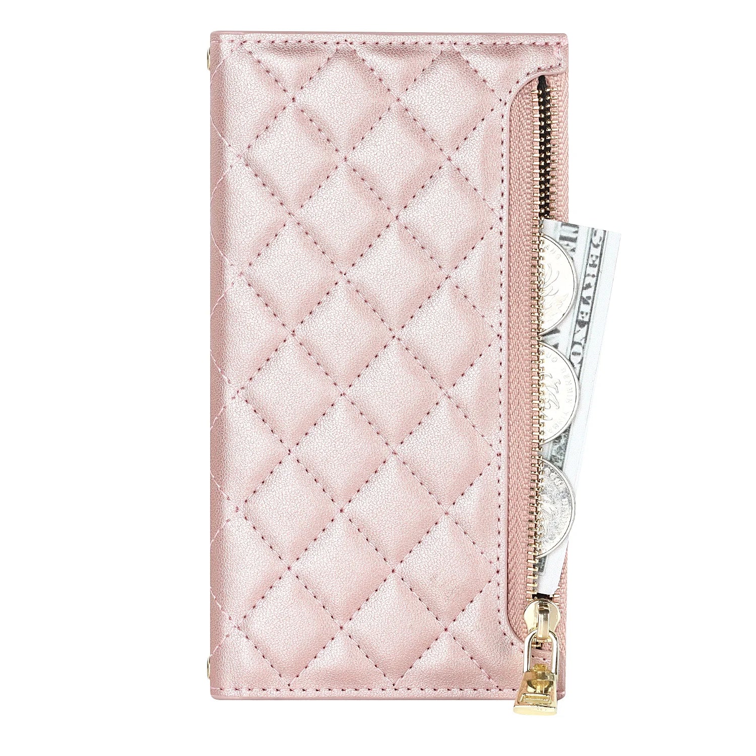 Crossbody Zipper Wallet Leather Case for iPhone | Card Holder Lanyard Strap Bag Cover