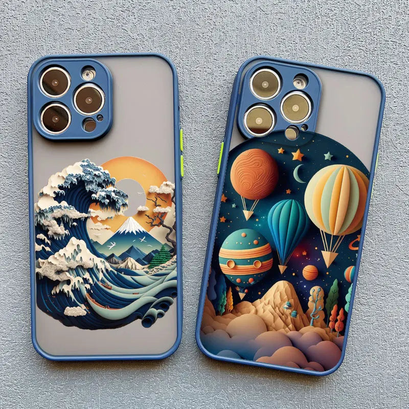 Printing Landscape Phone case For iPhone Creative Mountains Back Cover