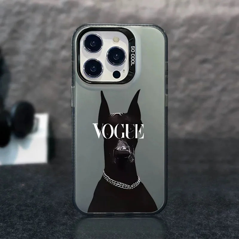 For iphone Clear Vogue Design Phone Case Cover