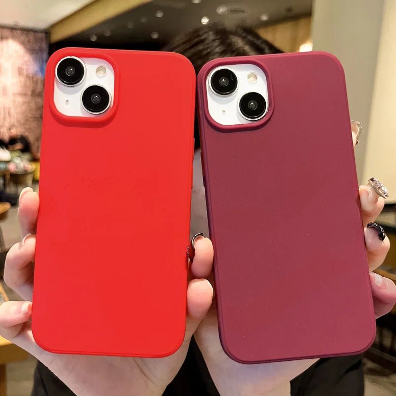 Fashion Candy Colors Soft Phone Case for IPhone | Camera Bumper Shock Protection Matte Cover Coque