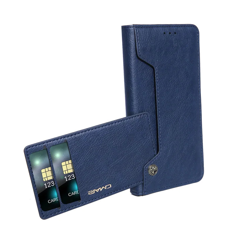 Luxury Leather Wallet Card Slot Holder Phone Case, Flip Cover Protective Case