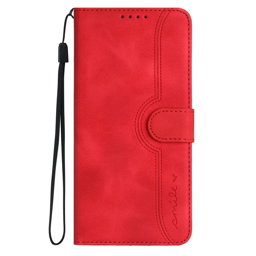 Luxury PU Leather Wallet Phone Case for iPhone 16 15 14 13 12 11 Pro Max Plus Mini X XR – Magnetic Flip, Card Slots, Kickstand, Hand Strap, Shockproof Cover