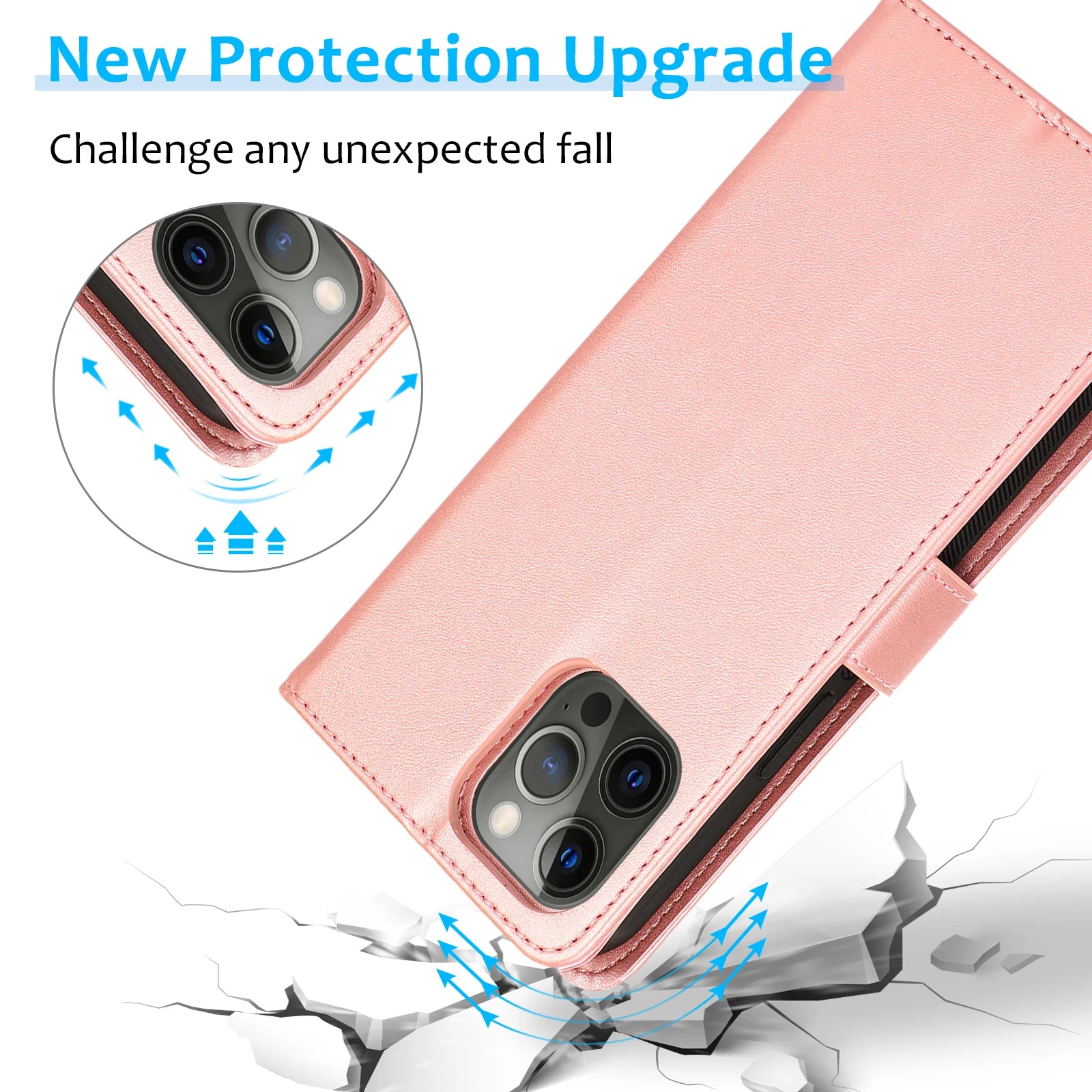 2 in 1 Magnetic Flip Leather Wallet Case for iPhone Card Slot Detachable Cover