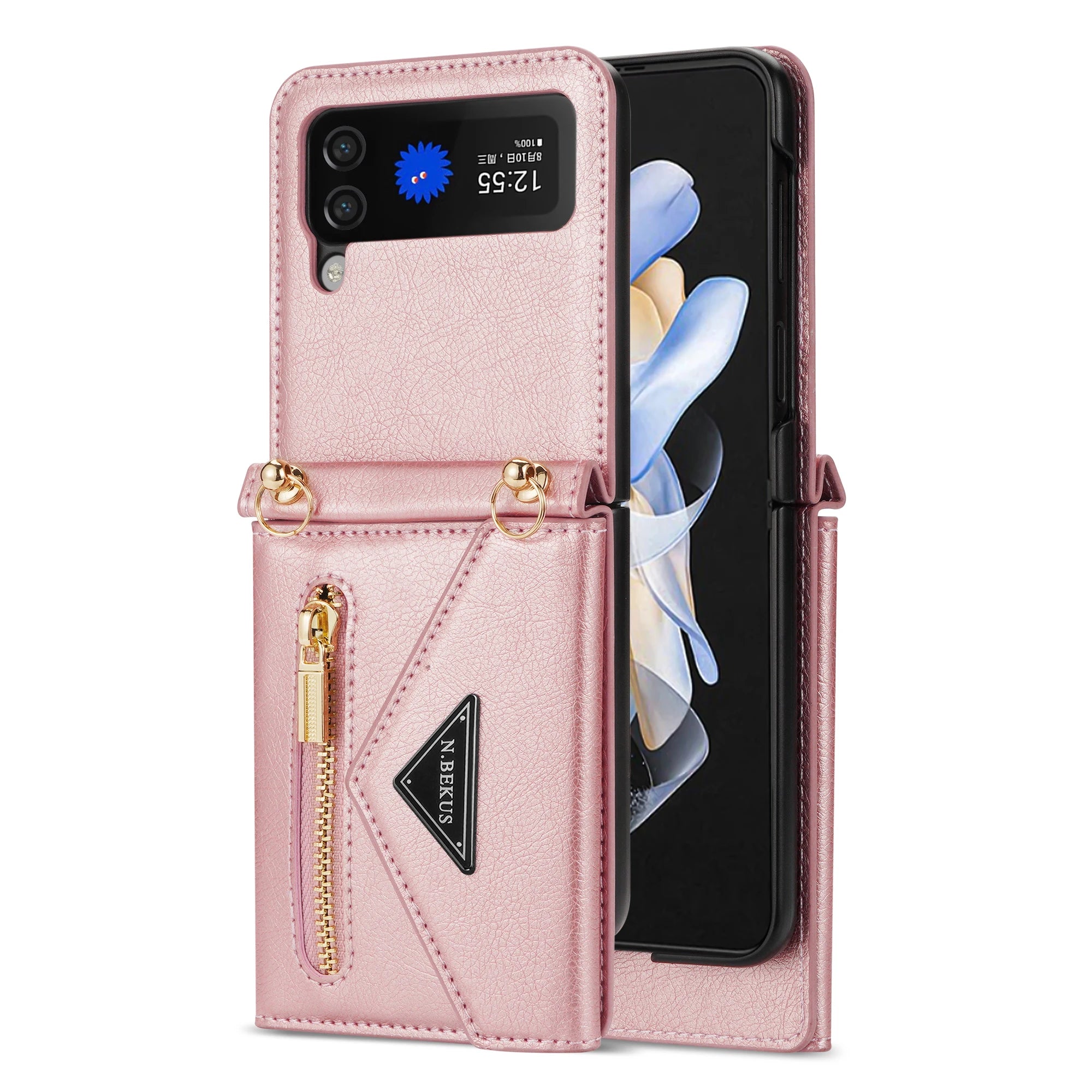 Crossbody Leather Wallet Phone Case for Samsung Galaxy Z Flip 6 5 4 3 Purse Cards Slot Holder