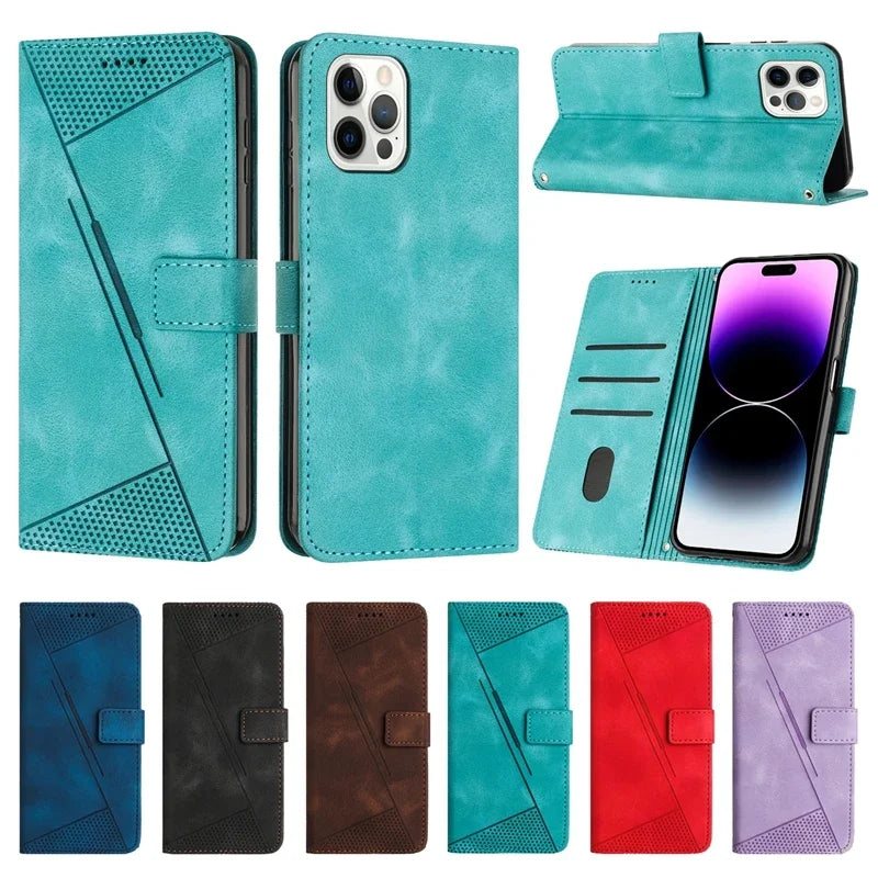 Wallet Magnetic Flip Leather Case For iPhone 16 15 14 13 Pro Max Plus