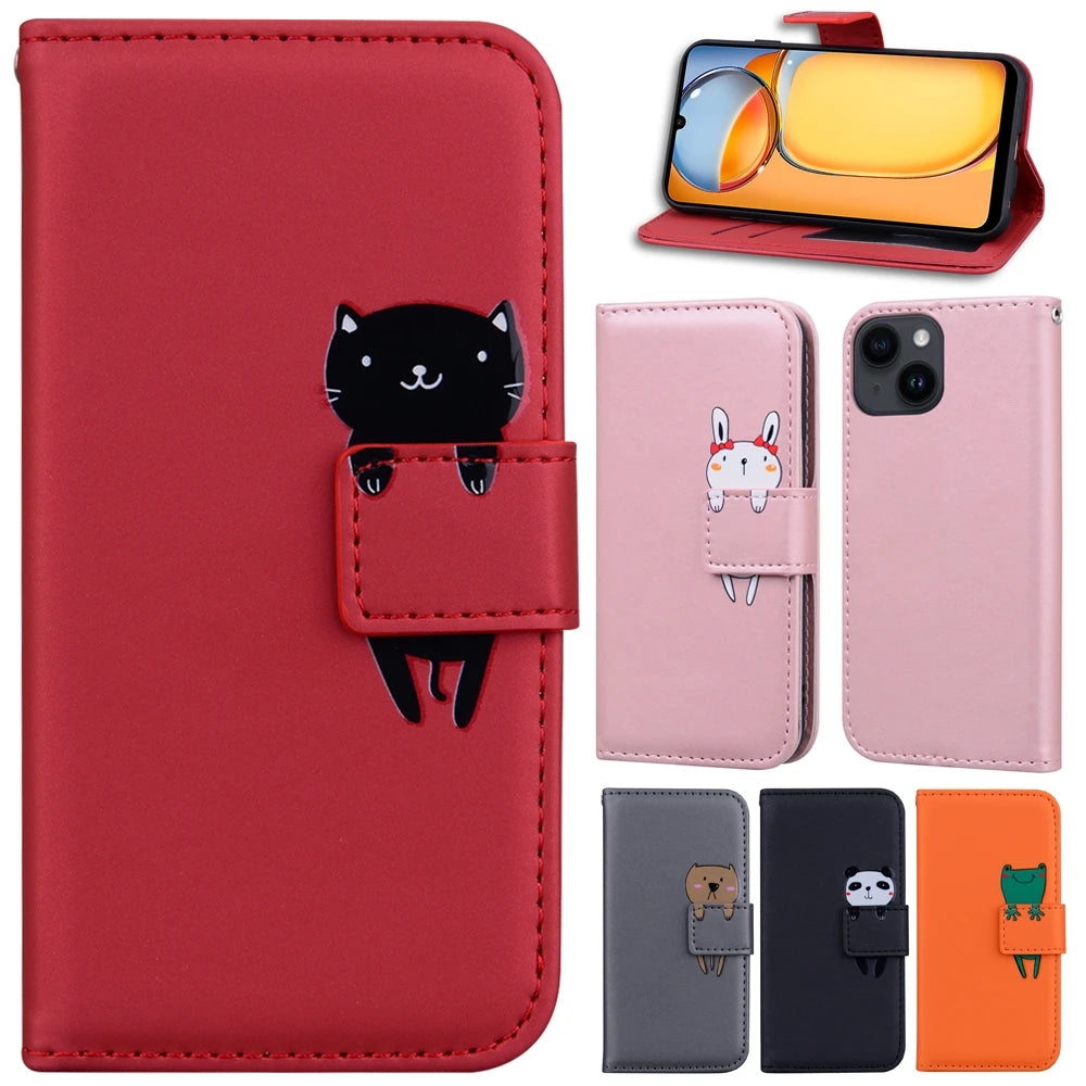 Lovely Phone Case For Apple iPhone | Flip Wallet Cover Coque