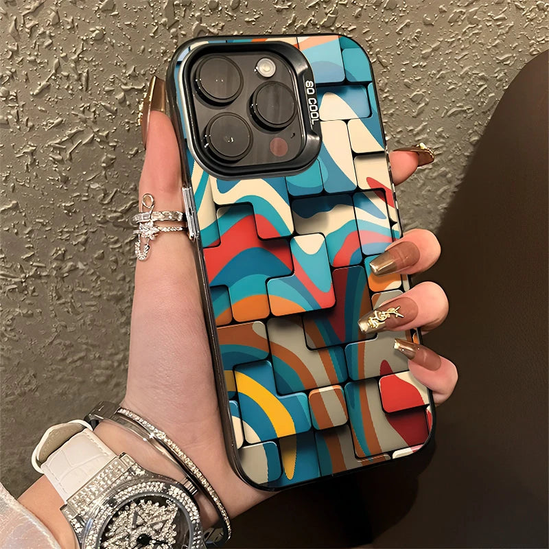 Colorful Puzzle Design Phone Case Cover for Iphone