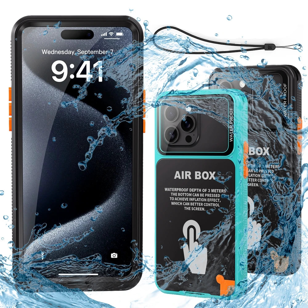 IP68 Waterproof Phone Case For iphone| Underwater Full Sealing Cover Shockproof Screen Protector