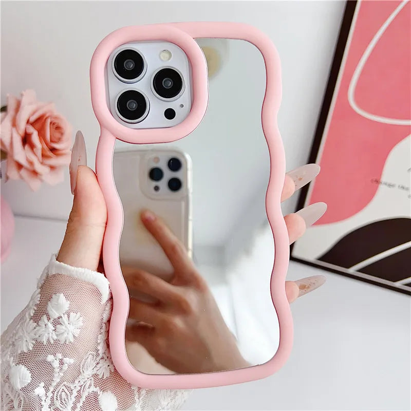 Candy Color Mirror Phone Case For iphone Silicone Soft TPU Back Cover