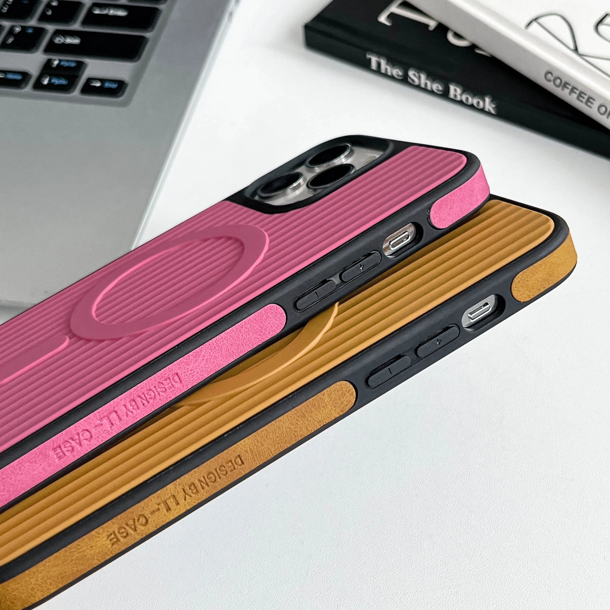 Wireless Charging Stripe Phone Case For IPhone Luxury Magnetic Phone Cover For iPhone 12 13 14 15 Promax